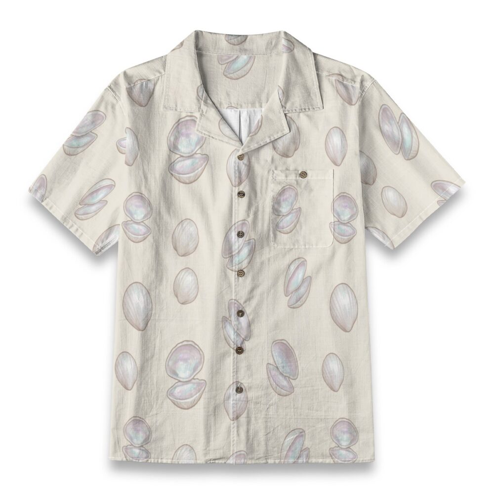 Elegant Pearl Shell Coastal Island Shirt